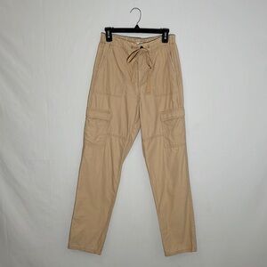 Tan cargo pants adjustable waist!!